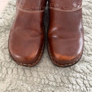 Josef Seibel Brown Leather Clogs
